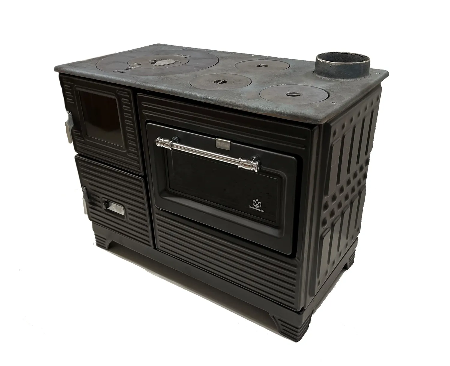 Homeparadise Kuzine Soba Gartenküchenofen Holz 65 kg Gusseisen