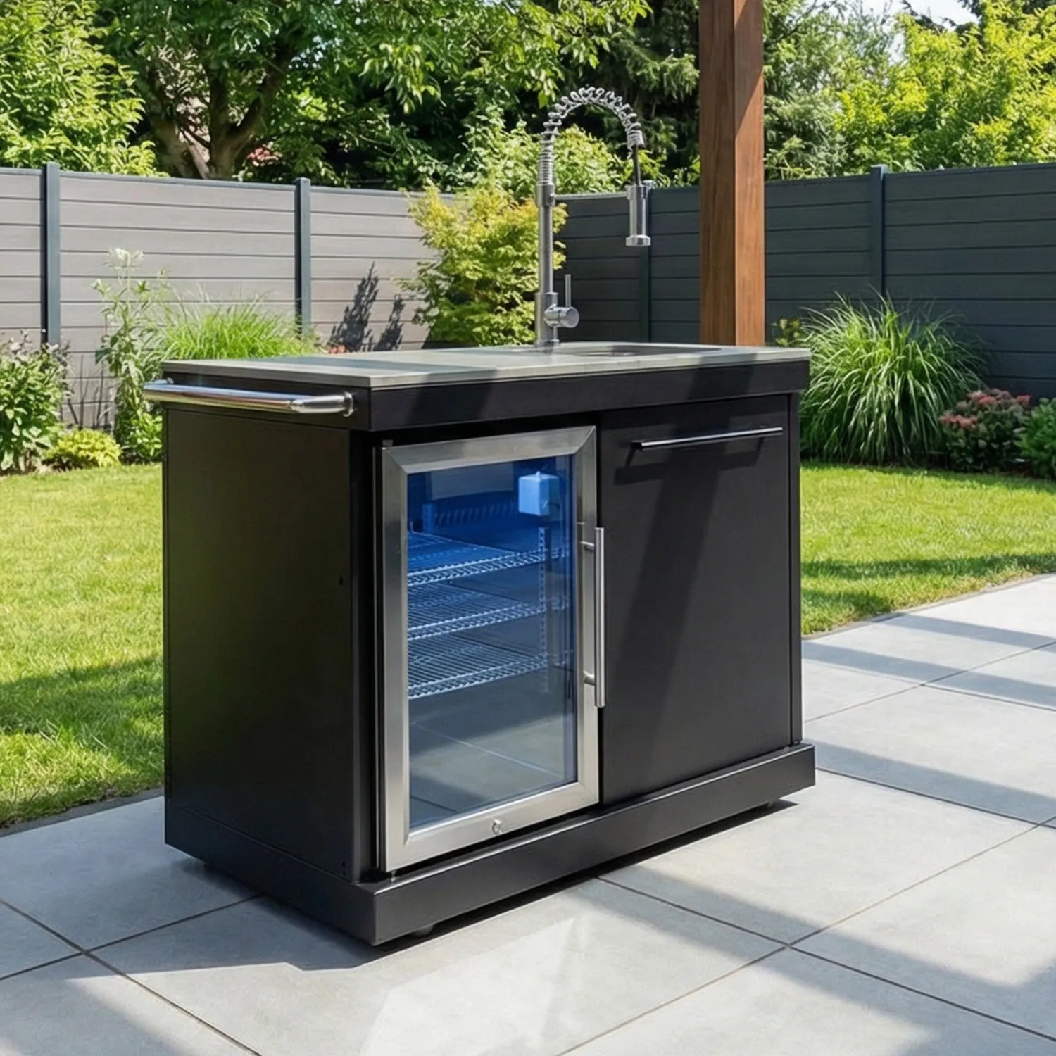 Goriller Empire Cool-Clean Kühlschrank-Spülbecken 63 L Schwarz