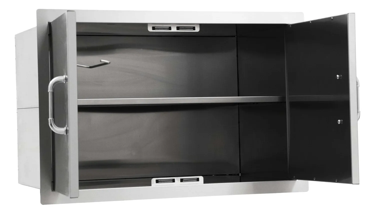 Bull Grill Innenliner 80cm Doppeltür Edelstahl mit Fachboden