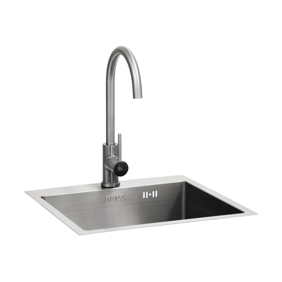 Bull Grill Large Stainless Steel Sink and Faucet Spüle