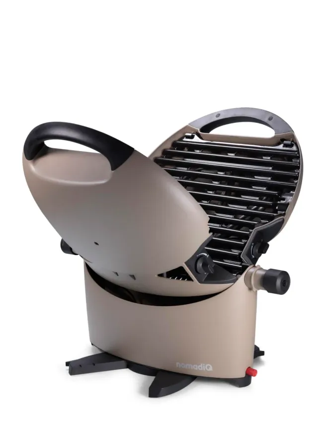 NomadiQ BBQ 3.0 Tischgrill Gas Grau 2 Brenner 5,6 kg