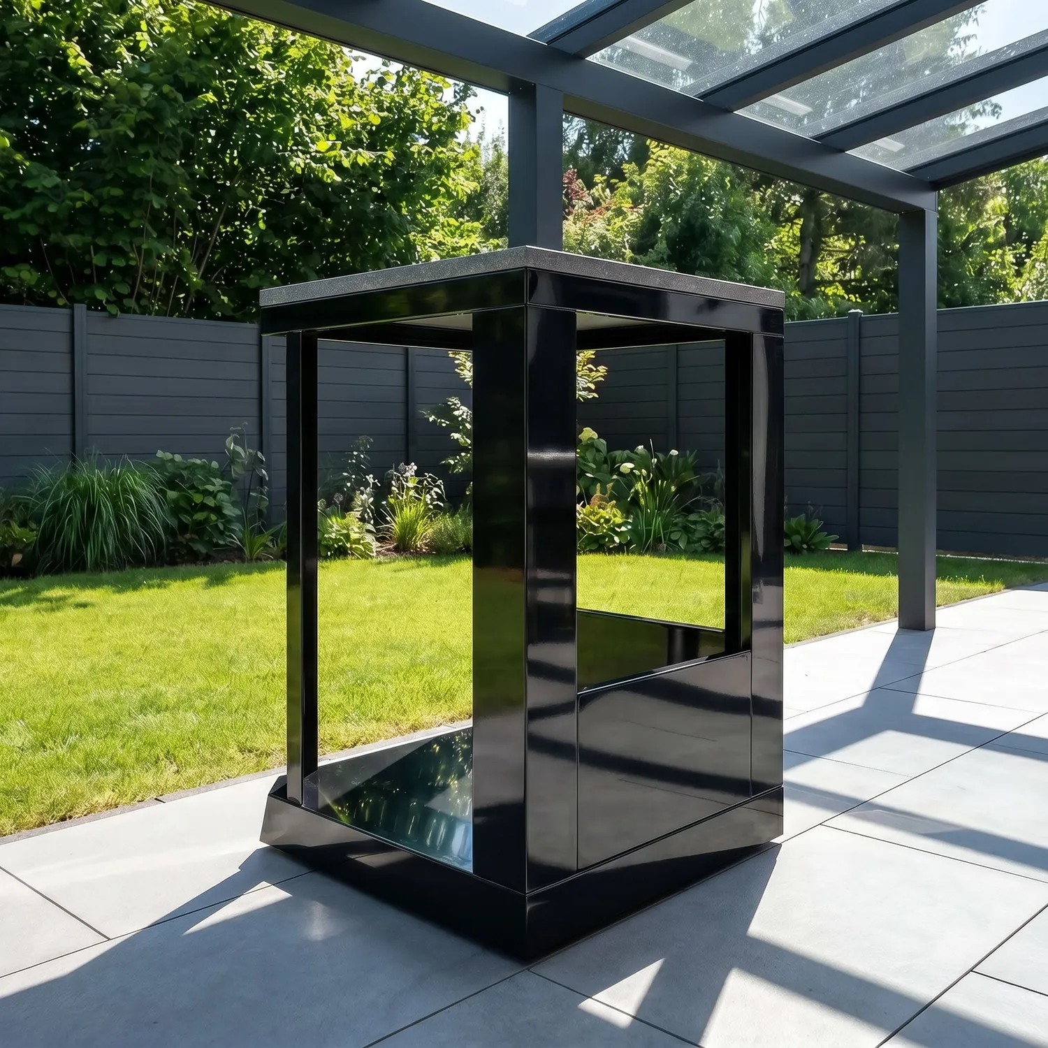 Goriller Blackback Corner Eckmodul Granit mit Rollen L-Küche