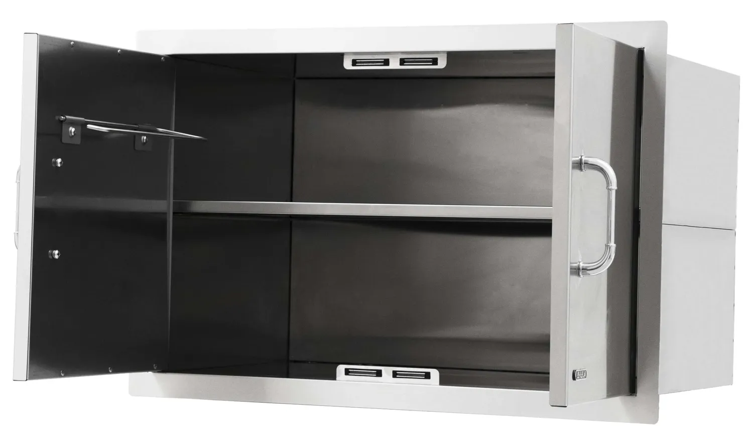 Bull Grill Innenliner 80cm Doppeltür Edelstahl mit Fachboden