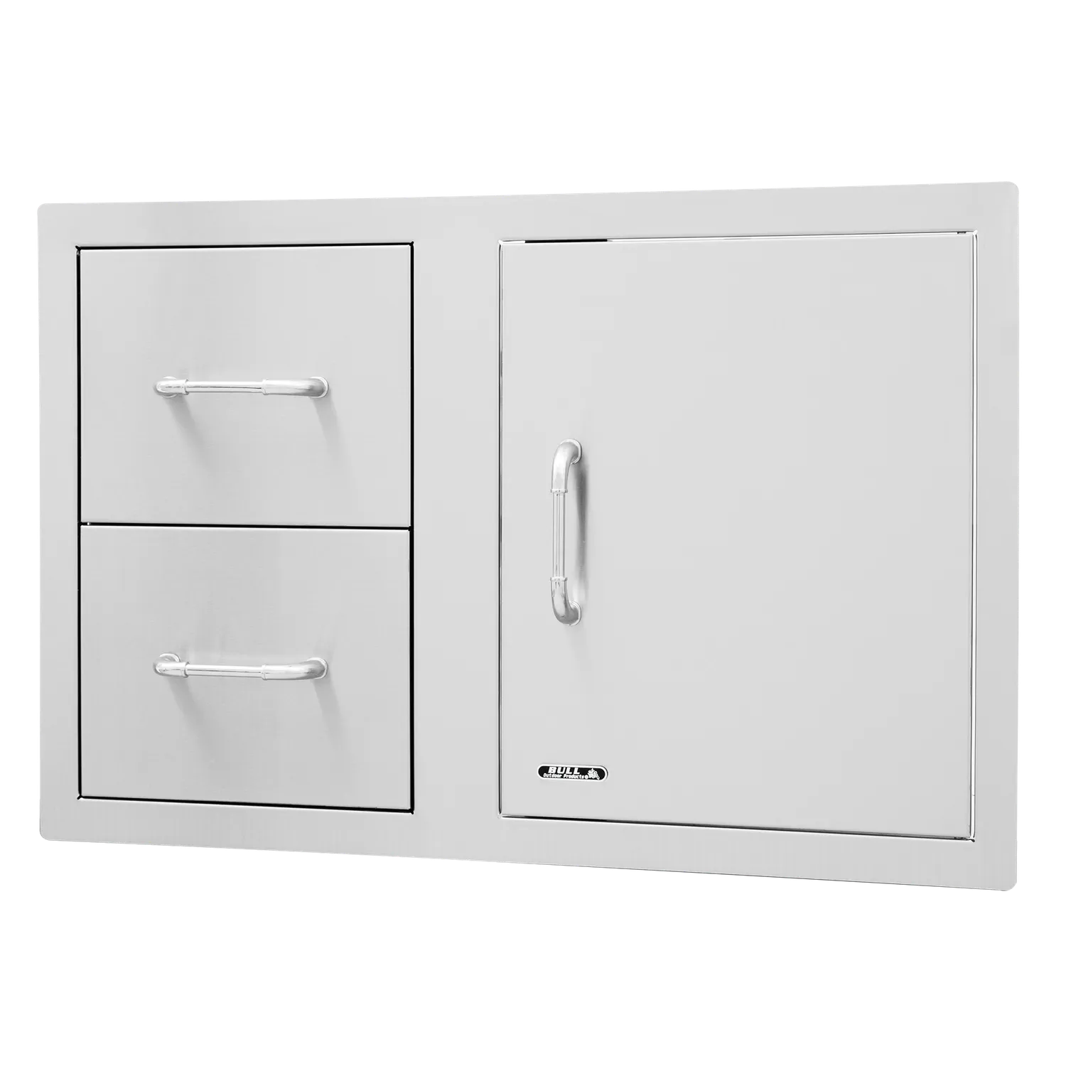Bull 80cm Tür-Schubladen-Kombi Edelstahl