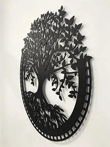 Homeparadise Baum des Lebens Wanddeko Metall 30x31 cm