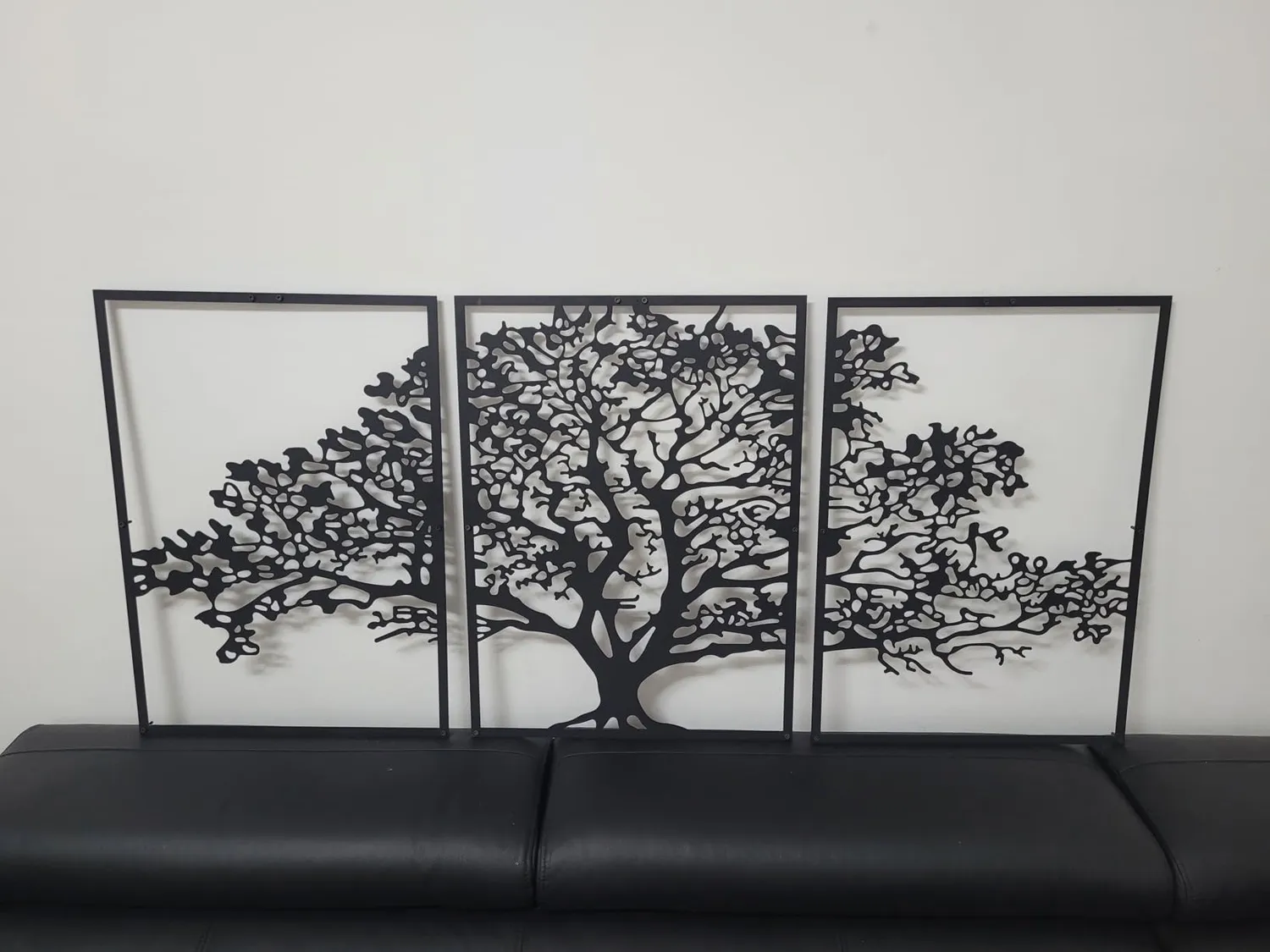 Homeparadise Baum des Lebens Wanddeko Metall 60x130cm schwarz