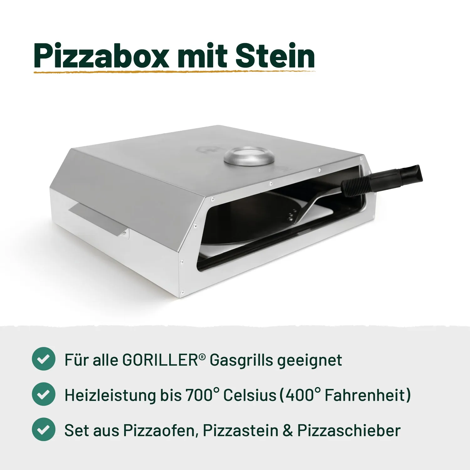 Goriller MEGA Cooking Box Grill-Set 5-teilig Plancha Pizza
