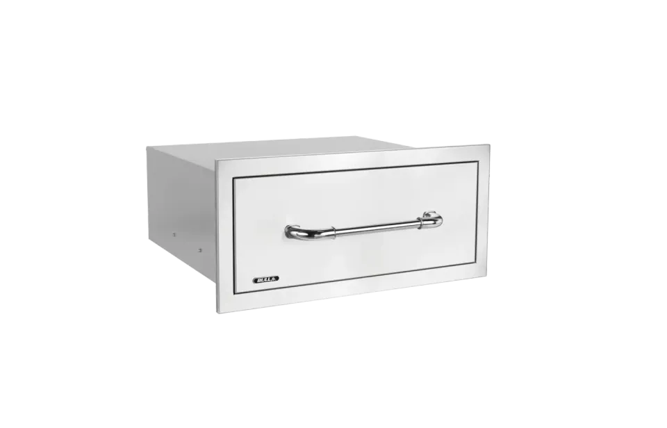 Bull Large Single Drawer Schublade Reveal Edelstahl