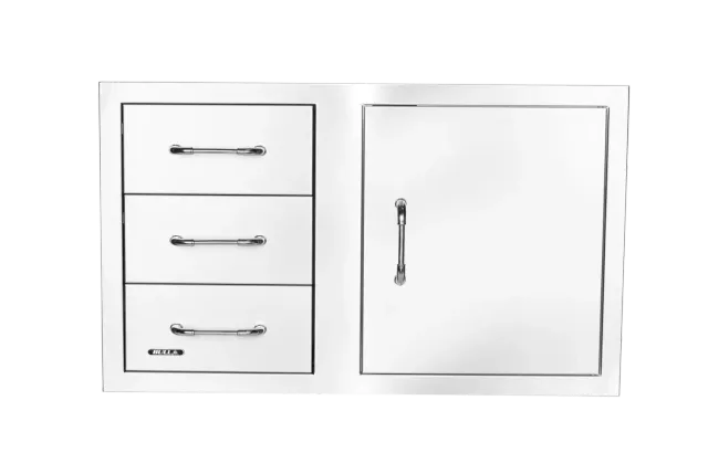 Bull Grill 100cm Reversible 3 Drawer Combo Schrank
