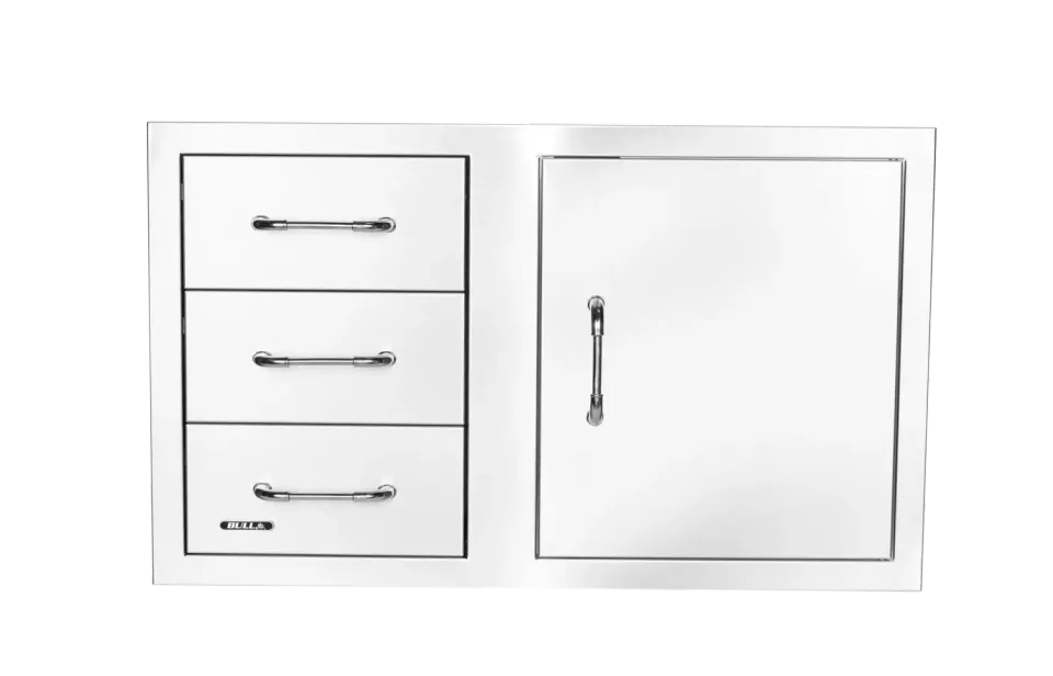 Bull Grill 100cm Reversible 3 Drawer Combo Schrank