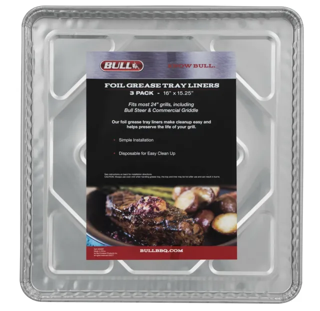Bull Grill Fettauffangschalen Alu 60 cm 3er Pack