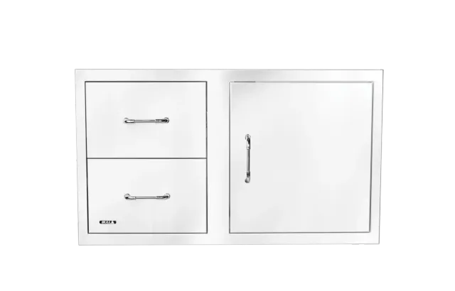 Bull Grill Reveal Tür-Schubladen-Kombi 80 cm Edelstahl
