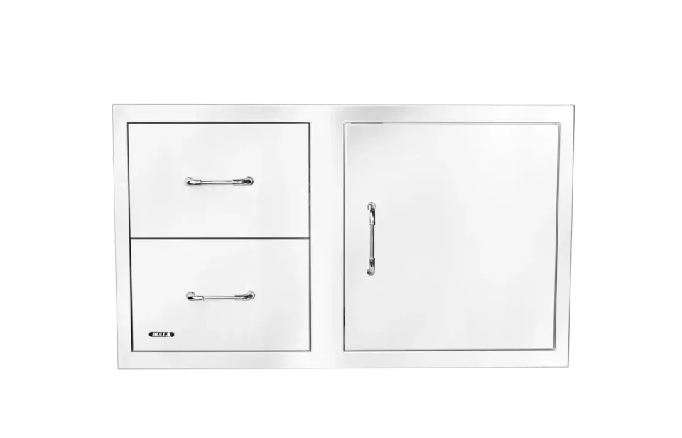 Bull Grill Reveal Tür-Schubladen-Kombi 80 cm Edelstahl