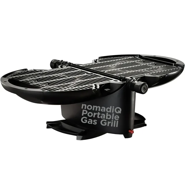 NomadiQ BBQ 2.0 Tischgrill Schwarz 2 Brenner Alu