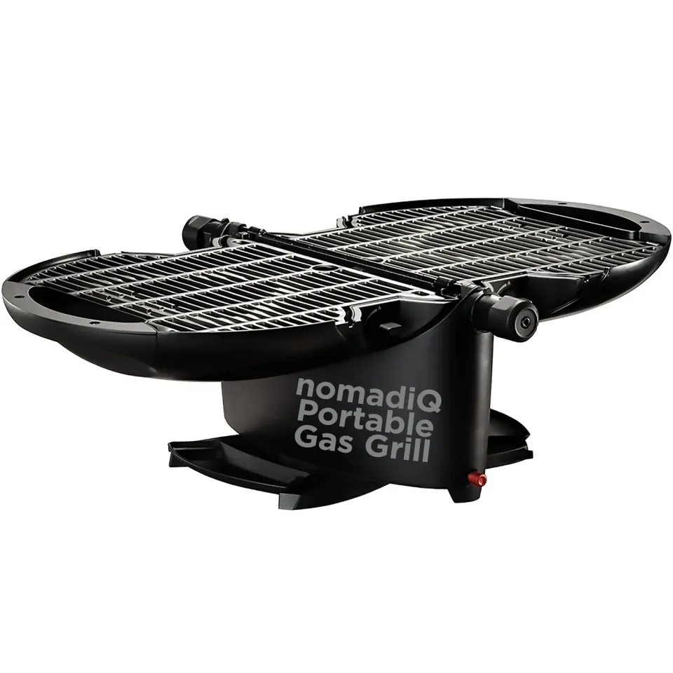 NomadiQ BBQ 2.0 Tischgrill Schwarz 2 Brenner Alu