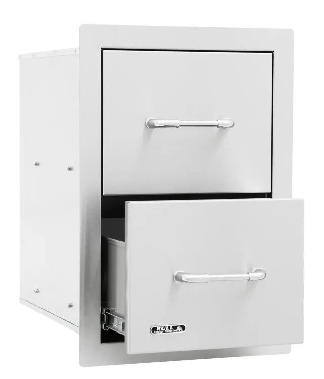 Bull Grill Doppelschublade Edelstahl 304 Einbau