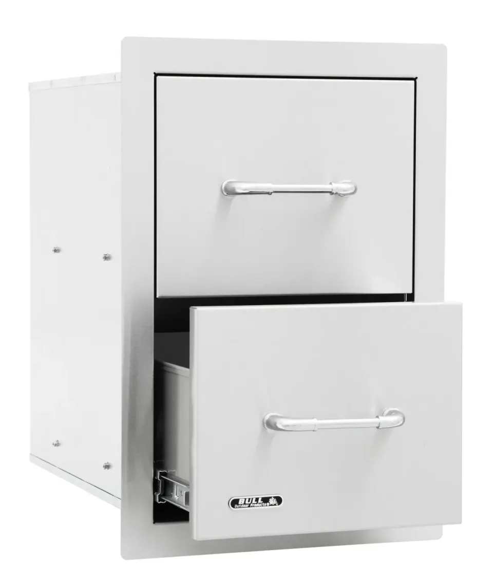 Bull Grill Doppelschublade Edelstahl 304 Einbau