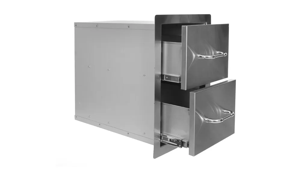 Bull Grill Doppelschublade Edelstahl 304 Einbau