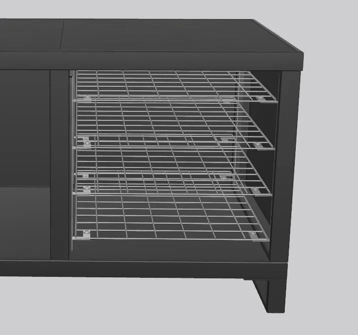 Roostr Rubix Gittersystem Edelstahl Rechts Regalsystem