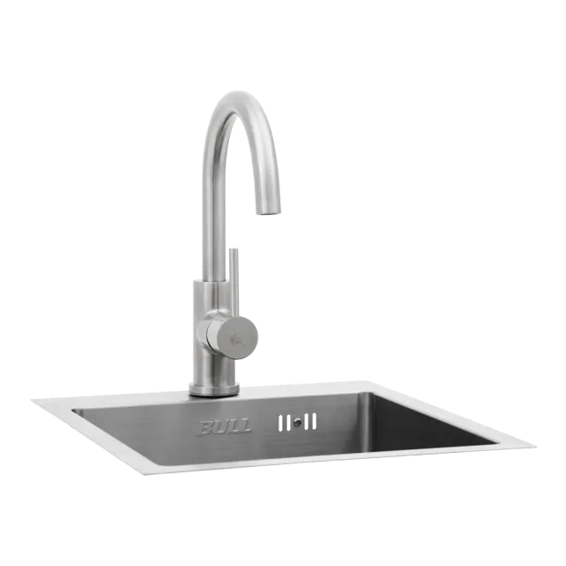 Bull Grill Small Stainless Steel Sink and Faucet Spüle