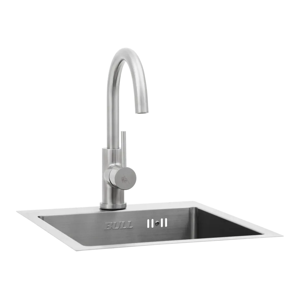 Bull Grill Small Stainless Steel Sink and Faucet Spüle