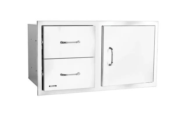 Bull Grill Reveal Tür-Schubladen-Kombi 100 cm Edelstahl