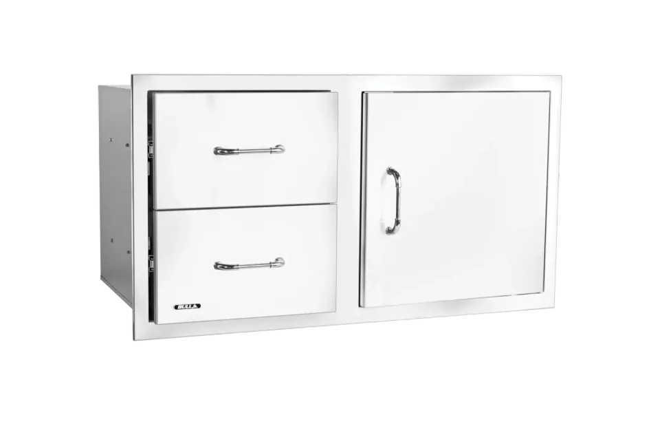 Bull Grill Reveal Tür-Schubladen-Kombi 100 cm Edelstahl