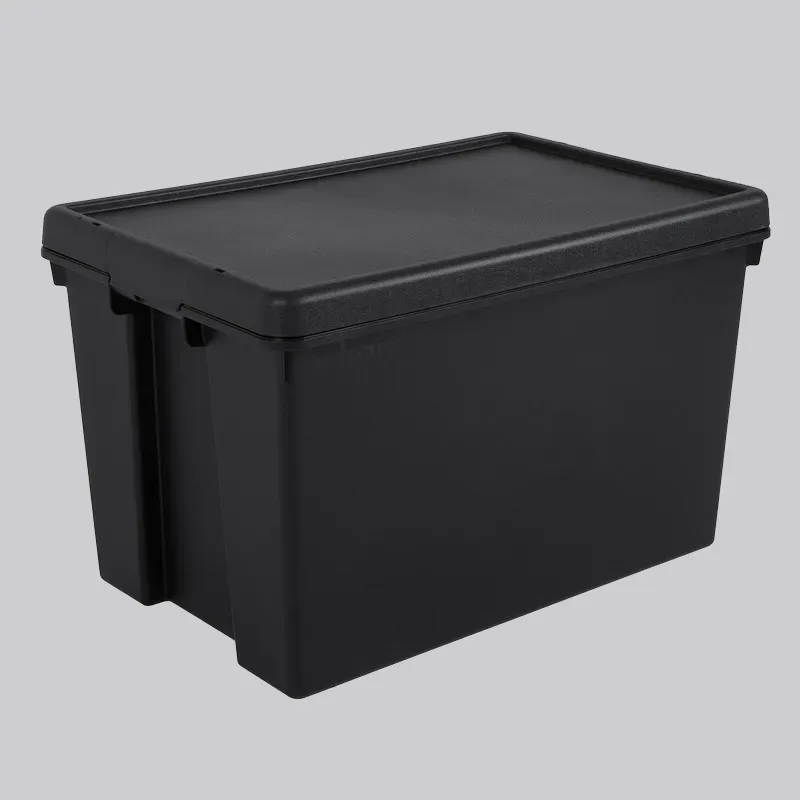 Roostr Rubix Aufbewahrungsbox 62L Box mattschwarz stapelbar
