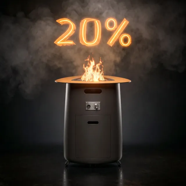 Goriller Firetable Feuertisch Gas 14,65 kW