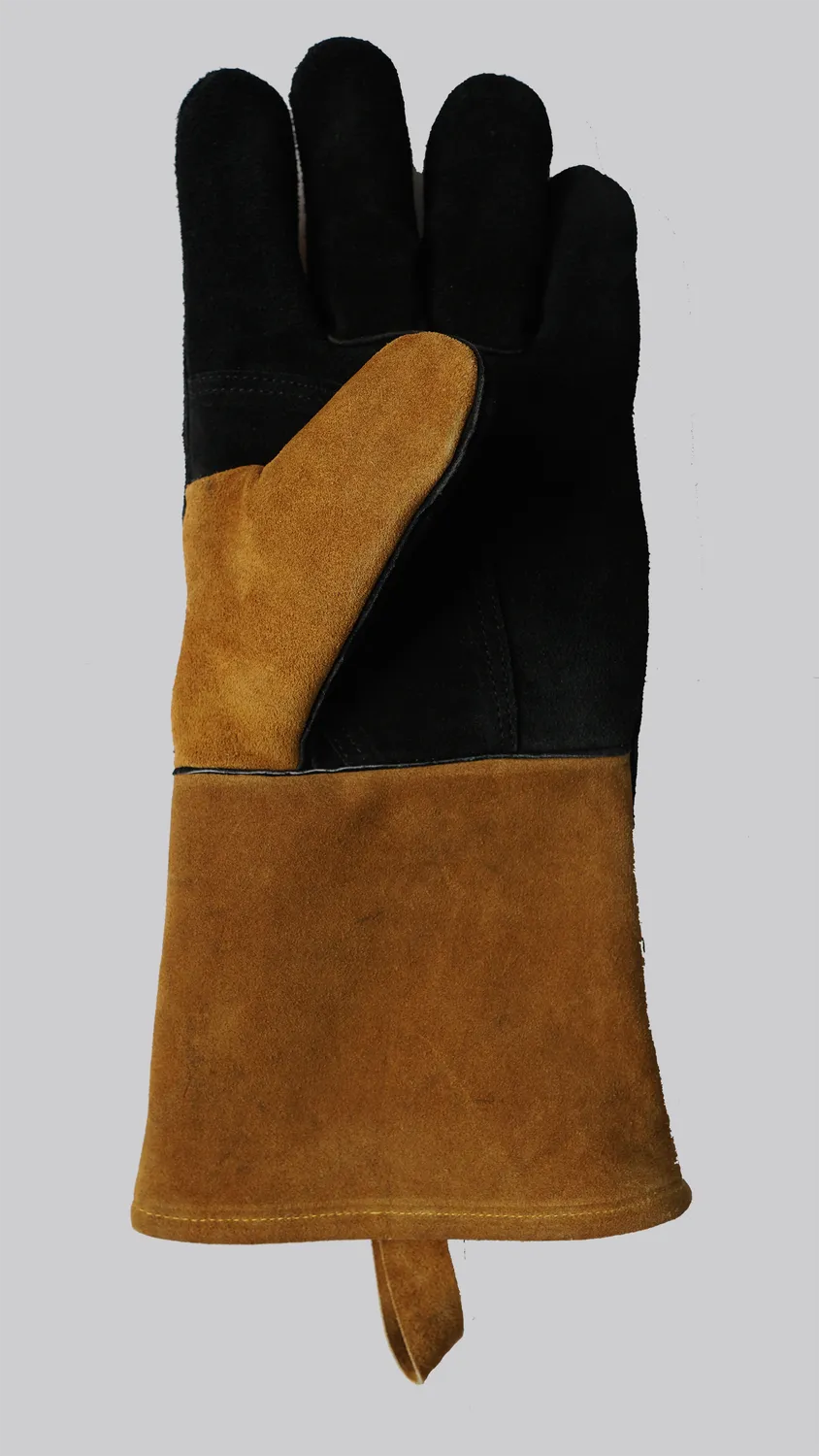Roostr Handschuhe braun Grillhandschuhe Wildleder 2 Stück