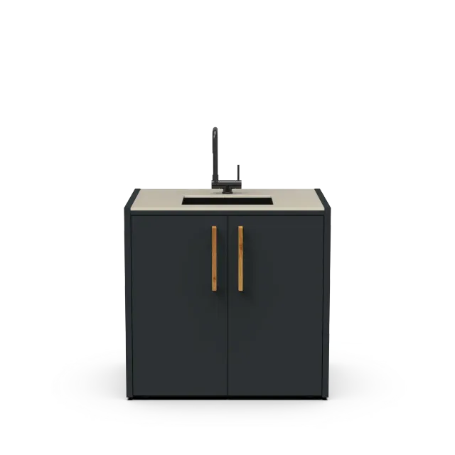 Brabura Modul CT 90 Spüle Außenküche schwarz