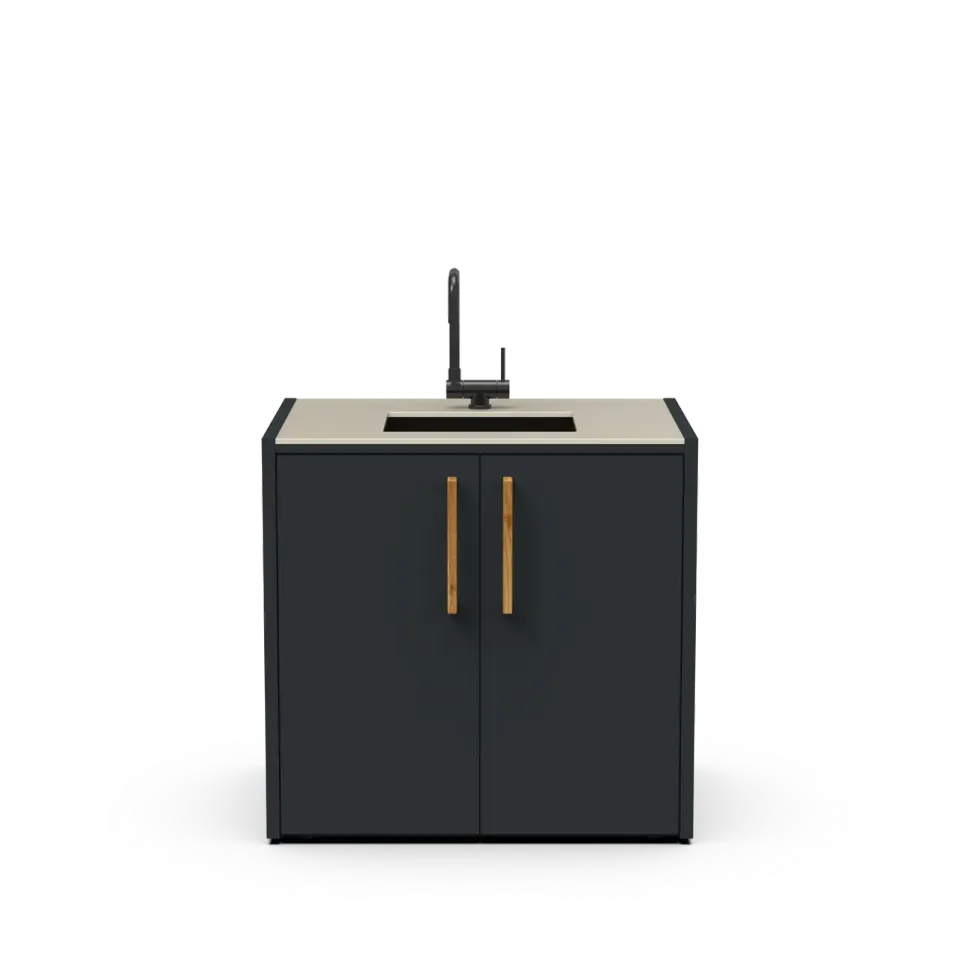 Brabura Modul CT 90 Spüle Außenküche schwarz