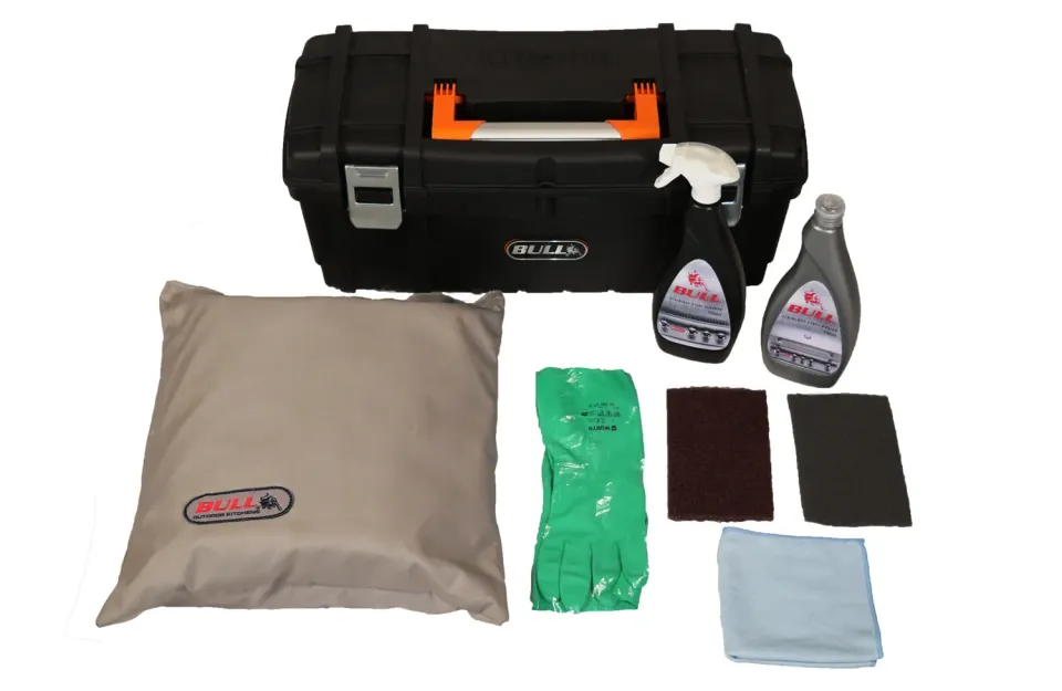 Bull Grill Pflegebox Grillreiniger Edelstahl Set 5-teilig