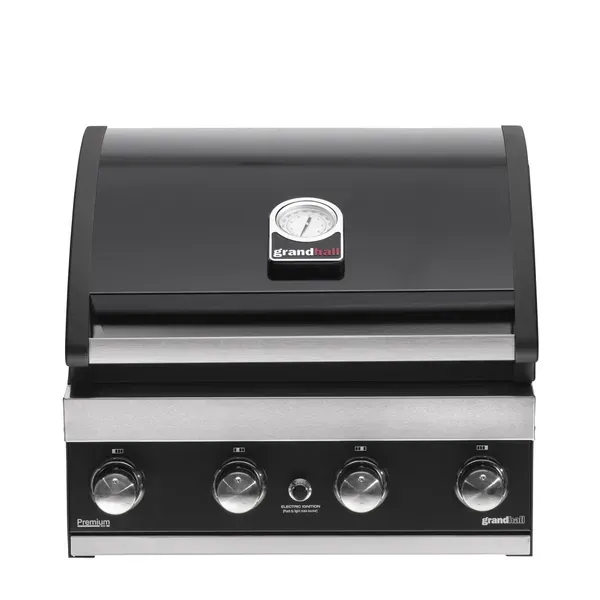 Grandhall G4 Premium Einbaugrill Gas schwarz 4-Brenner