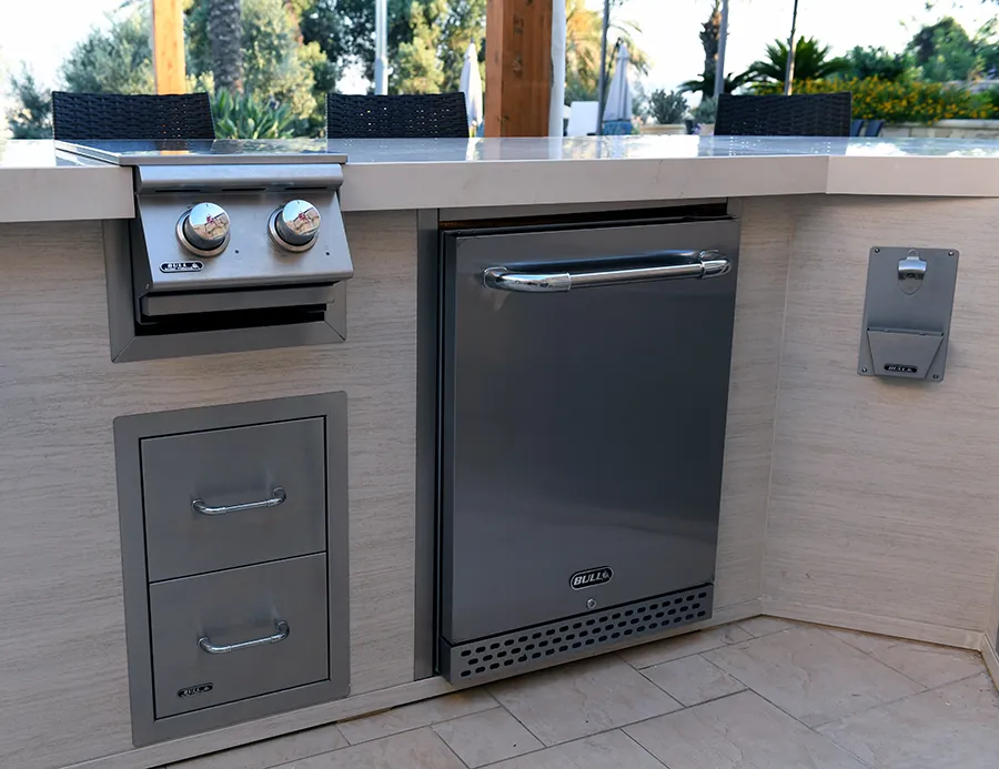 Bull Grill Premium Kühlschrank Rahmen Reveal Edelstahl