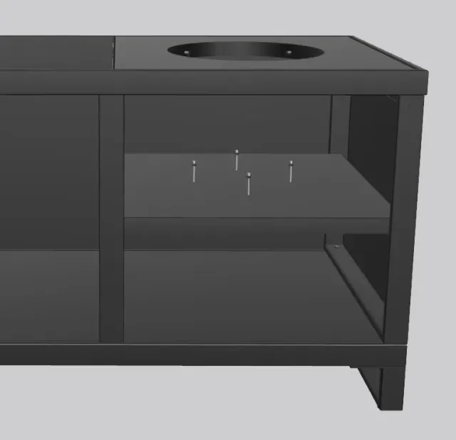 Roostr Kamado Regal Rechts Inlay UK Grillmodul