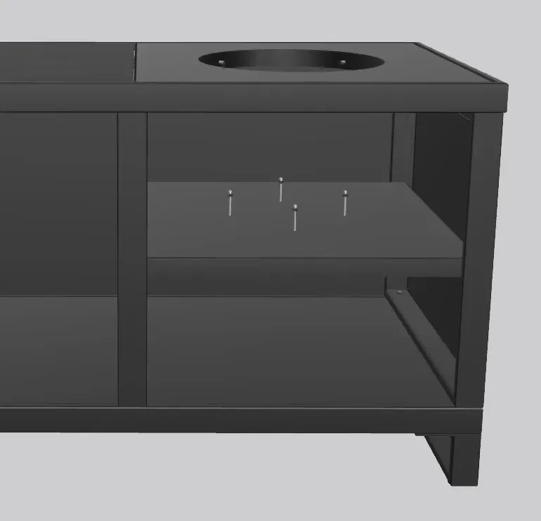 Roostr Kamado Regal Rechts Inlay UK Grillmodul