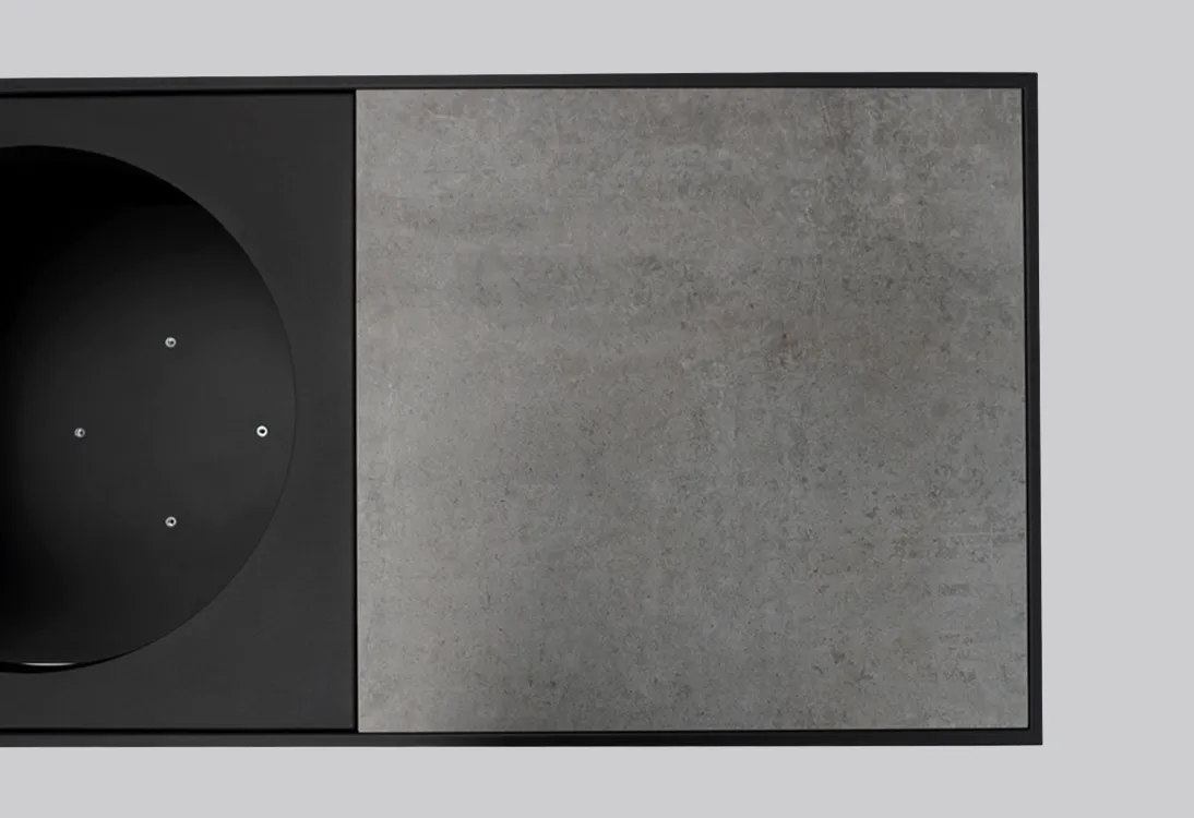 Roostr Rubix Inlay Barplatte L rechts Dekton Sirius