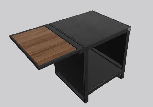 Roostr Rubix Clapton links Klapptisch Fraké Holz