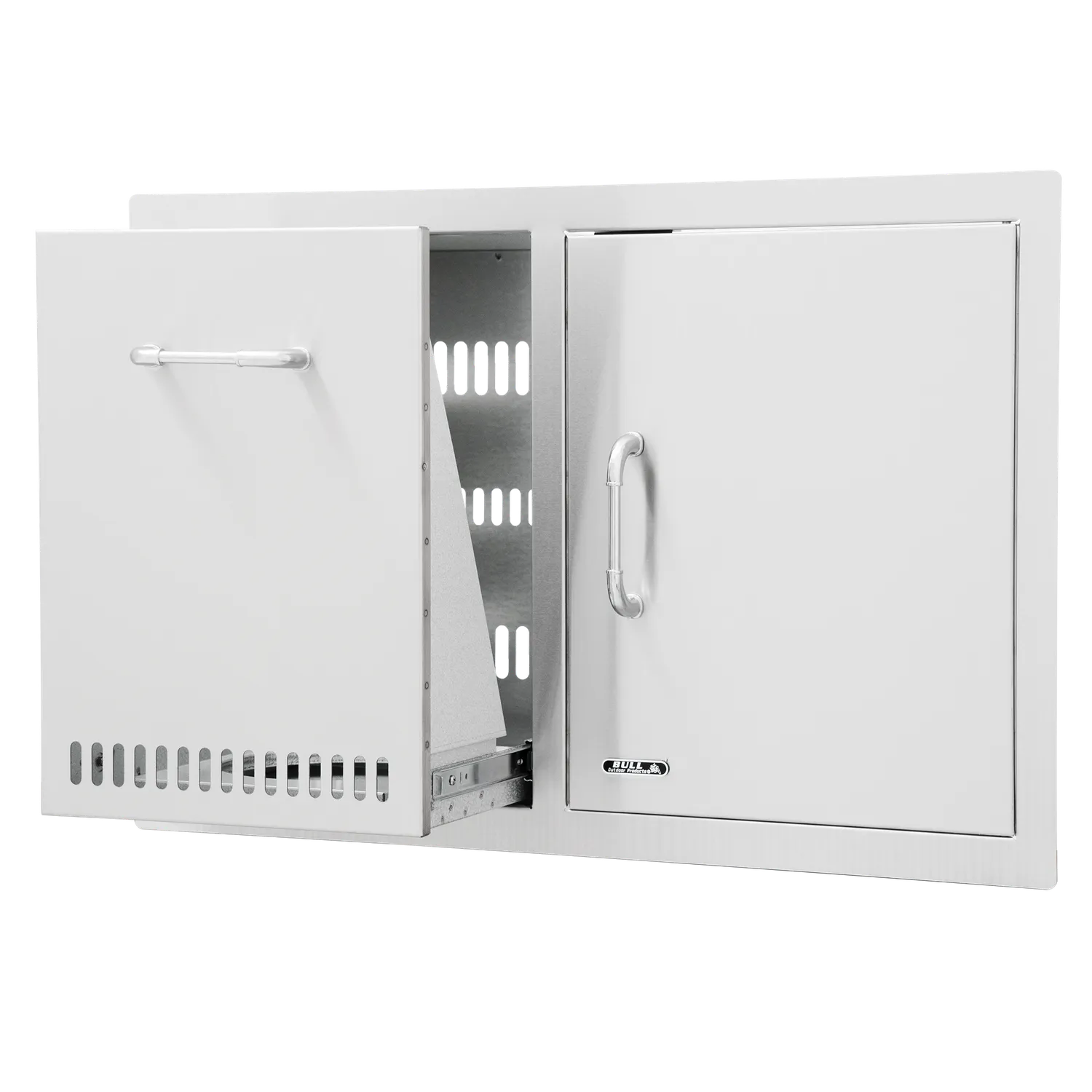 Bull Grill Tür Gasschublade Kombi 80 cm Edelstahl