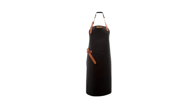 Roostr Grillschürze Leder 82 cm Schwarz Narbenleder