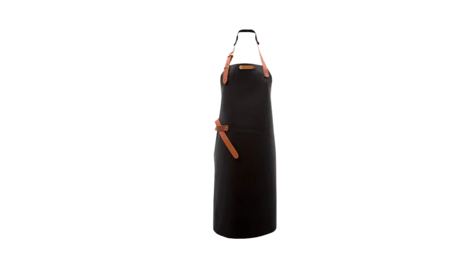 Roostr Grillschürze Leder 82 cm Schwarz Narbenleder