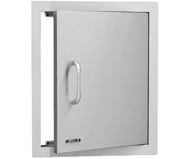 Bull Grill Right Swing Vertical Door Einbautür Edelstahl