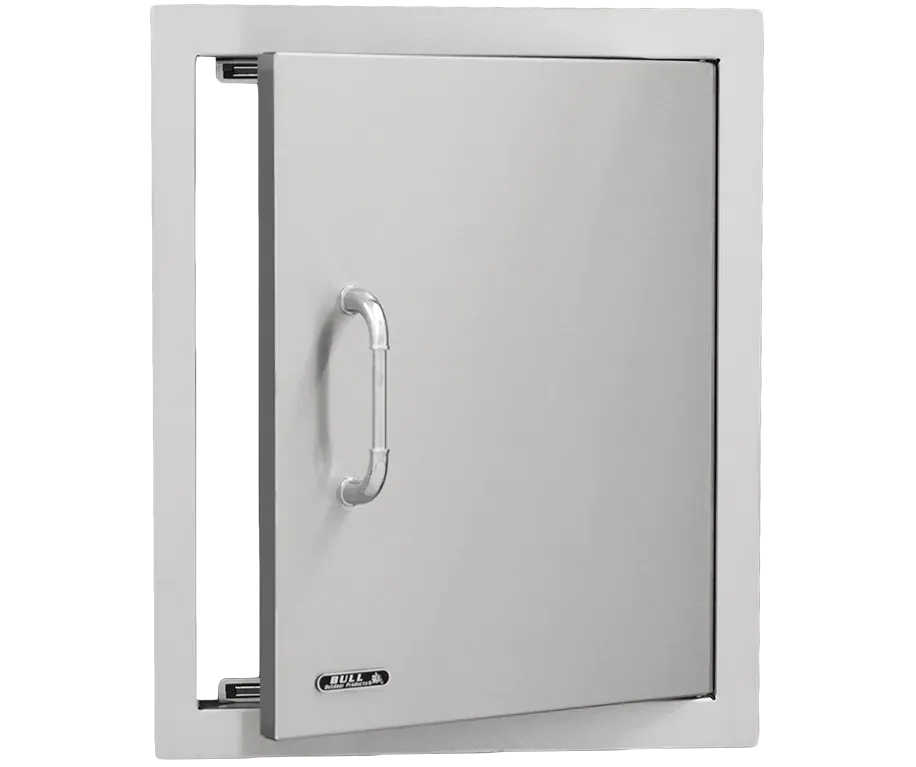 Bull Grill Right Swing Vertical Door Einbautür Edelstahl