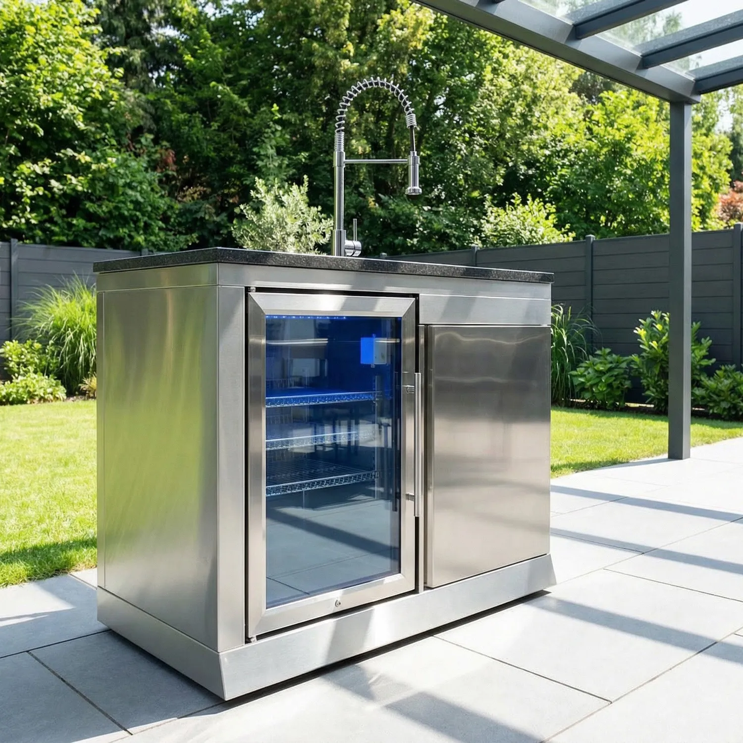 Goriller Silverback Cool-Clean Kühlschrank-Spülbecken Kombi 63L
