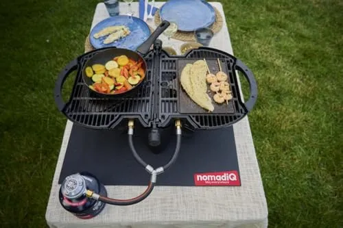 NomadiQ Luxus Antirutschmatte Grill Unterlage rutschfest