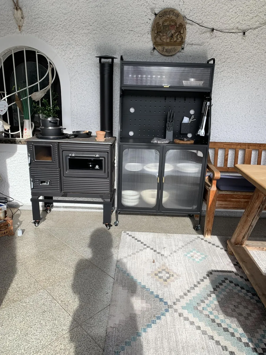 Homeparadise Kuzine Soba Gartenküchenofen Holz 65 kg Gusseisen