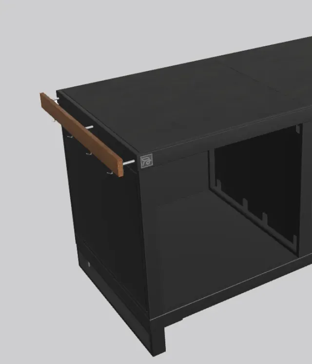 Roostr Rubix Hakenset Seite links Edelstahl Holz