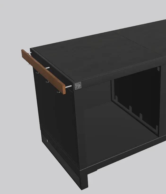 Roostr Rubix Hakenset Seite links Edelstahl Holz