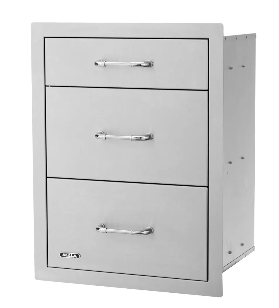 Bull Grill Triple Drawer Dreifachschublade Edelstahl
